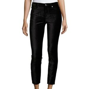 Lucky Brand Black Velvet Skinny Ankle Pants